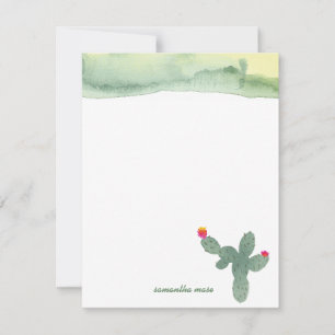 Cartão De Nota Com Abstrato De Aquarela