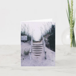 Cartão de Nota com Cena de Praia