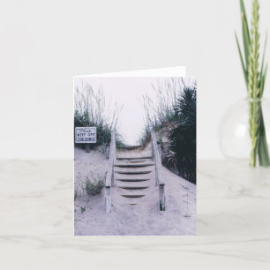 Cartão de Nota com Cena de Praia