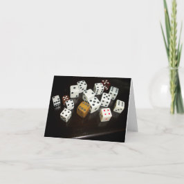 cartão de nota com dados