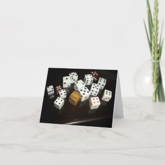 cartão de nota com dados