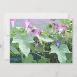 Cartão de nota com design de glória matinal