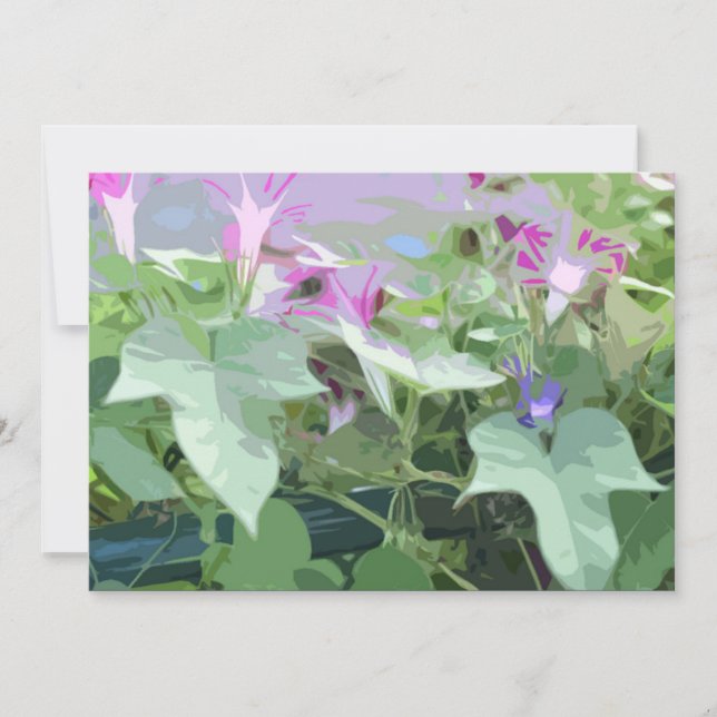 Cartão de nota com design de glória matinal (Frente)