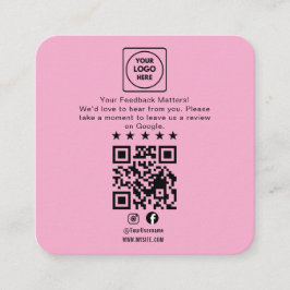 Cartão de Nota Comercial de Código QR de Avaliação
