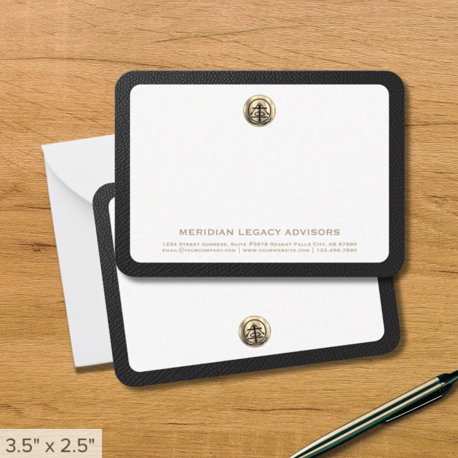 Cartão de Nota Comercial do Logotipo Dourado Cláss (Criador carregado)