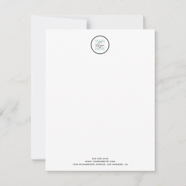 Cartão de Nota Comercial – Logotipo, Detalhes e Có (Frente)