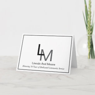 Cartão de Nota Comercial Personalizado de Logotipo