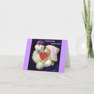 Cartão de nota cura dos abraços