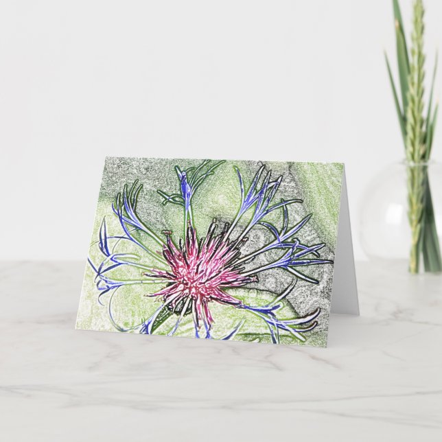 Cartão de nota customizável da flor da estrela de (Frente)