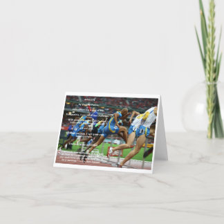 Cartão de nota da afirmação da "adversidade"