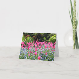 Cartão de nota da amizade da tulipa