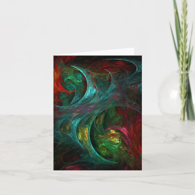 Cartão de nota da arte abstracta da nova da génese (Frente)