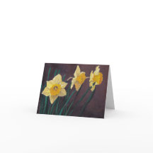 Cartão de nota da arte da flor dos Daffodils