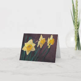 Cartão de nota da arte da flor dos Daffodils