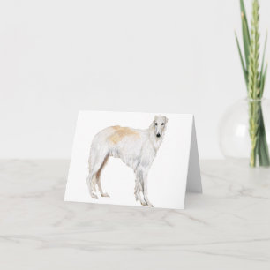 Cartão de nota da arte do cão do Borzoi