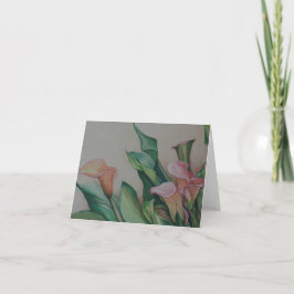 Cartão de nota da arte dos lírios de Calla