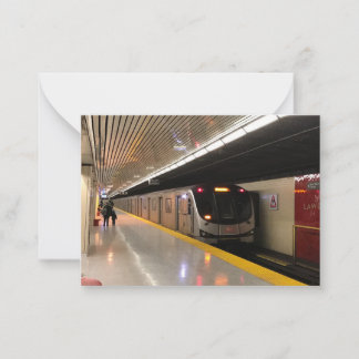 Cartão de Nota da Estação Lawrence do Metrô de TTC
