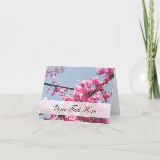 Cartão de nota da flor de cerejeira (customizável)