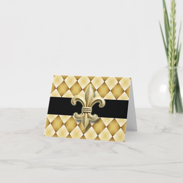 Cartão de nota da flor de lis mim (Frente)