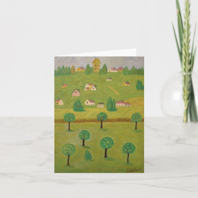 Cartão de nota da paisagem 1 (Frente)