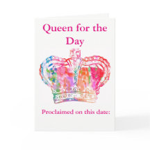 Cartão de Nota da Rainha de Aniversário