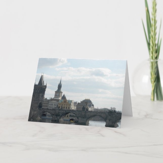 Cartão de nota da república checa de Praga da (Frente)