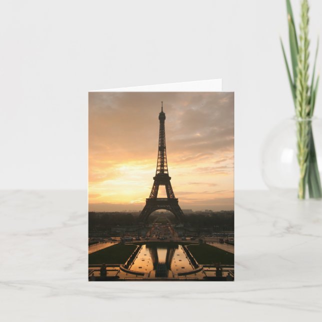 Cartão de nota da torre Eiffel (Frente)