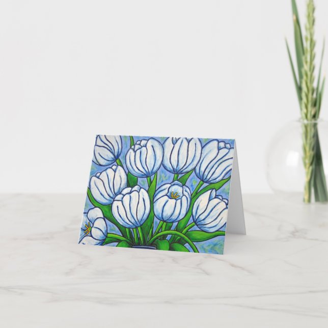 Cartão de nota da tranquilidade da tulipa (Frente)
