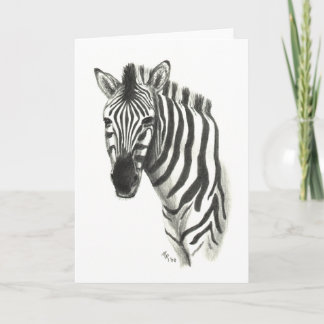Cartão de nota da zebra