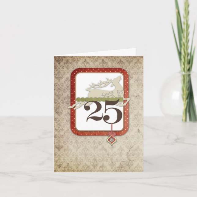 Cartão de Nota de 25 de dezembro (Frente)