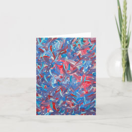 Cartão de Nota de Abstrato Art Firecracker