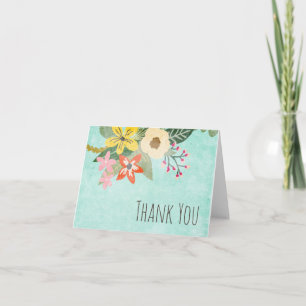 Cartão de Nota de Agradecimento Beautiful Blooms