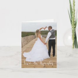 Cartão de Nota de Agradecimento de Casamento Amor