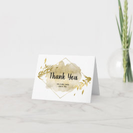 Cartão de Nota de Agradecimento de Casamento com E