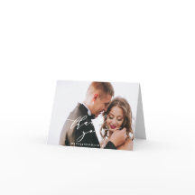 Cartão de Nota de Agradecimento de Casamento com F