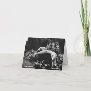 Cartão de nota de agradecimento de casamento Elega