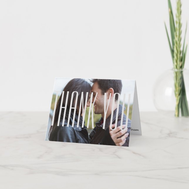 Cartão de Nota de Agradecimento de Foto do Grande  (Frente)