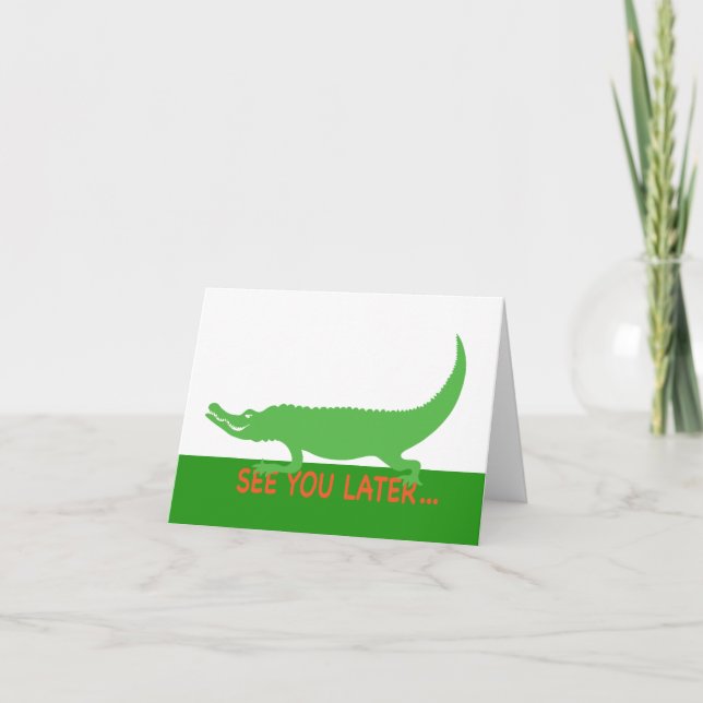 Cartão de Nota de Agradecimento do Gator (Frente)