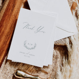 Cartão de Nota de Agradecimento no Dia do Casament