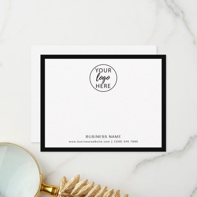 Cartão de Nota de Agradecimento Personalizado com  (Frente/Verso In Situ)