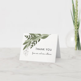 Cartão de Nota de Agradecimento Sprig de Casamento