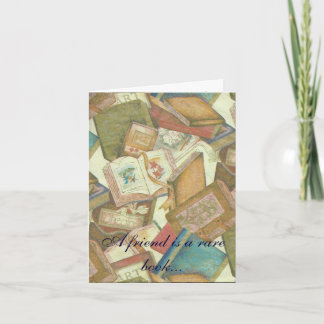 Cartão de nota de Amizade de Livro Raro