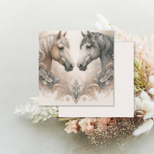 Cartão de Nota de Amor para Cavalos