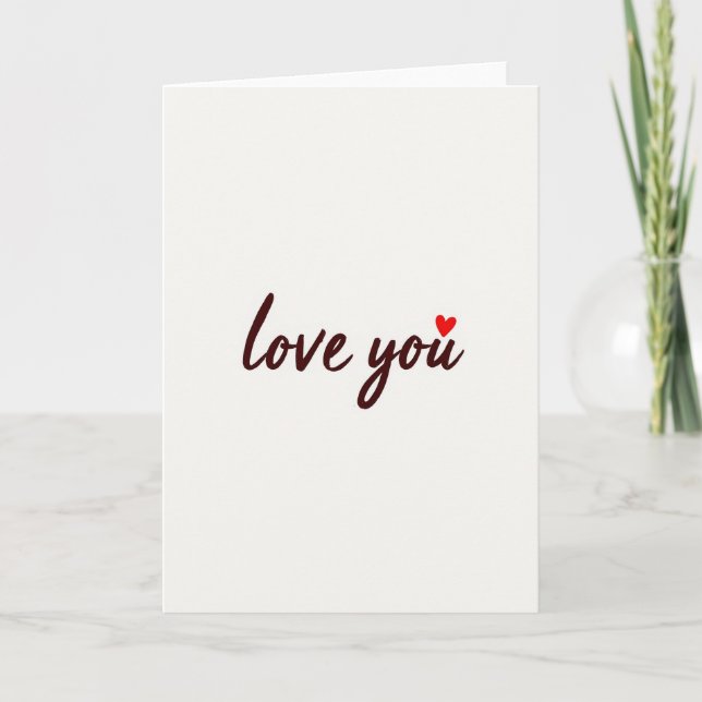 Cartão de Nota de Amor Sincero (Frente)