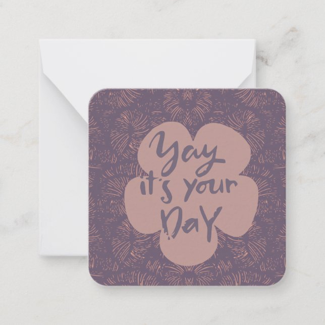 Cartão de Nota de Aniversário Feliz (Frente)