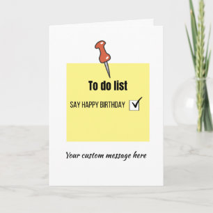 Cartão de Nota de Aniversário Feliz e Engraçado