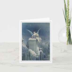 Cartão de Nota de Anjo Dore