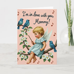 Cartão de Nota de Anjo Infantil Doce
