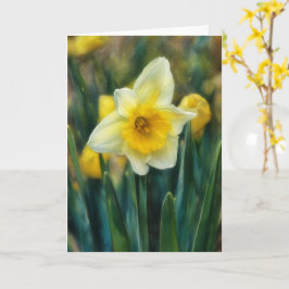 Cartão de Nota de Arte Amarelo bonito