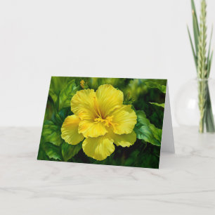 Cartão de Nota de Arte Amarelo Tropical